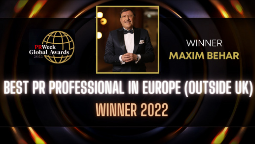 PRWeek Announced Maxim Behar Best PR Professional in Europe for 2022