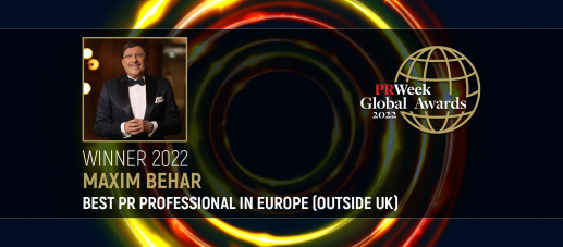 Global Business Leaders Congratulate Maxim Behar for the PR Week Award as Best PR Professional in Europe for 2022