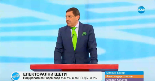 Maxim Behar is in the show "Intersection point" season 2 on Nova TV speaking to the host Mikhail Dyuzev on the topic, "The communications expert's point of view"