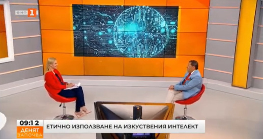 Maxim Behar on the ethical use of artificial intelligence in "One more thing with Flora" on BNT TV