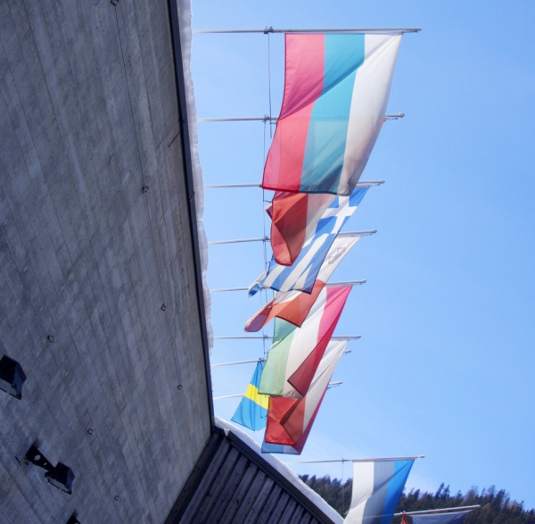 The Bulgarian Flag at 2015 World Communication Forum in Davos