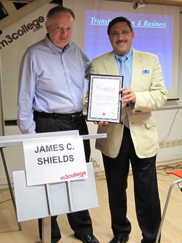 Management Guru James Shields - honorary member of the Board of M3 Communications