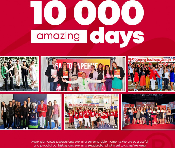 M3 Communications Group, Inc. празнува 10 000 невероятни PR дни!