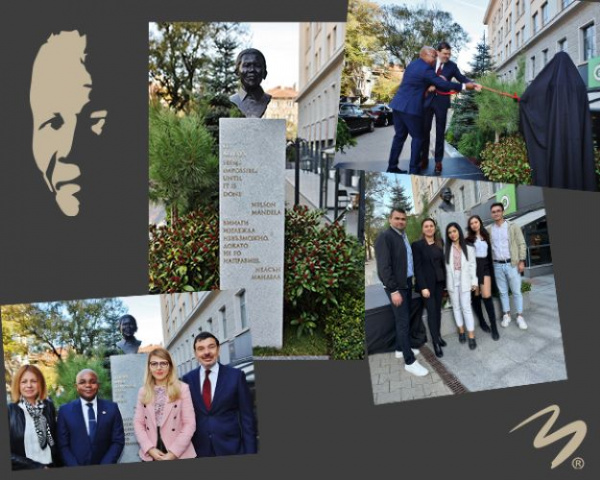 Откриване на пъврия паметник на Нелсън Мандела в България