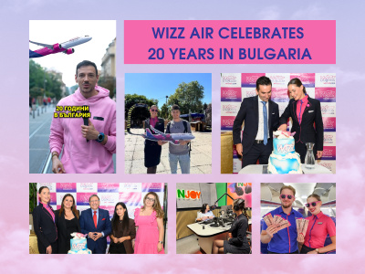 Юбилей във въздуха: 20 години България пътува с Wizz Air