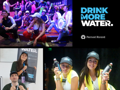 "Drink More... Water" with Pernod Ricard