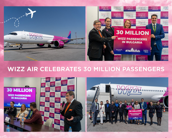 Wizz Air Celebrates 30 Million Passengers in Bulgaria