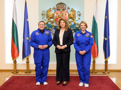 President Iliyana Yotova received Maxim and Veneta Behar following their space training in the United States.