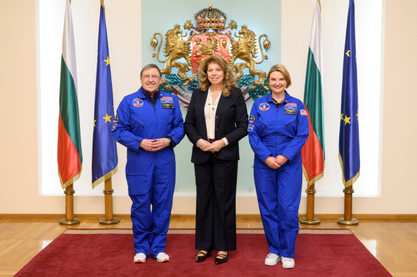 President Iliyana Yotova received Maxim and Veneta Behar following their space training in the United States.